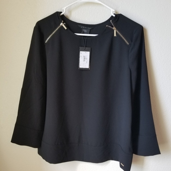 Armani Exchange Zipper Detail Blouse - Picture 3 of 4